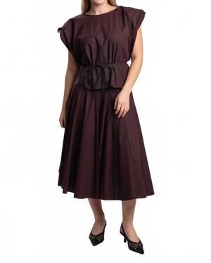 NEW ALYSI popeline top in uva